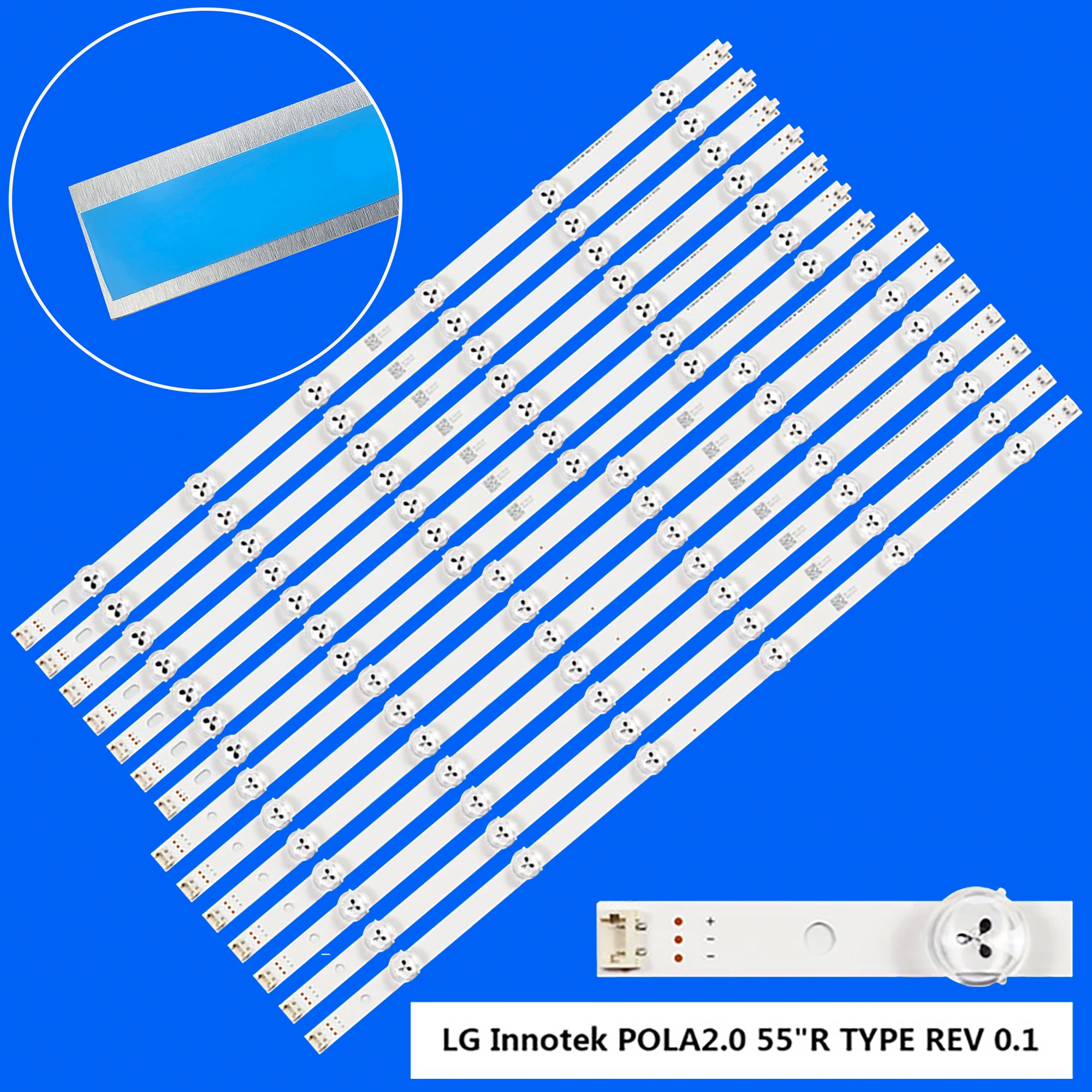 LED Backlight Lamp strip 12leds For 55LN5400-CN 55LN5200-CN INNOTEK POLA2.0 55 Innotek POLA 2.0 55 55la620v 55LN549C 55LA6200-CN