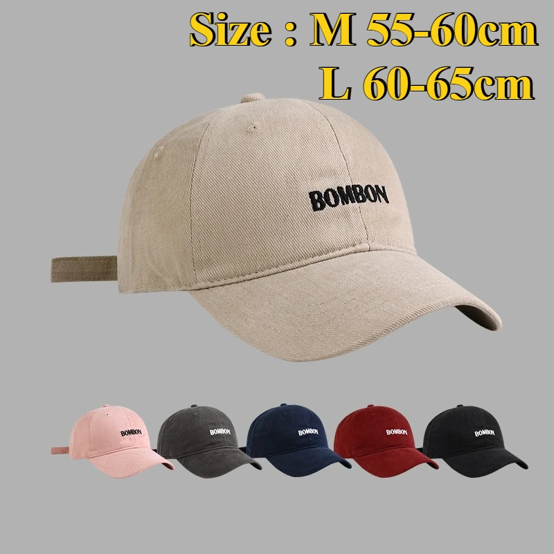 

XXL Big Size Letter Embroidered Baseball Caps for Men/Women Adjustable Wide Brim Cotton Golf Hat Oversize Extra Large Size Hats
