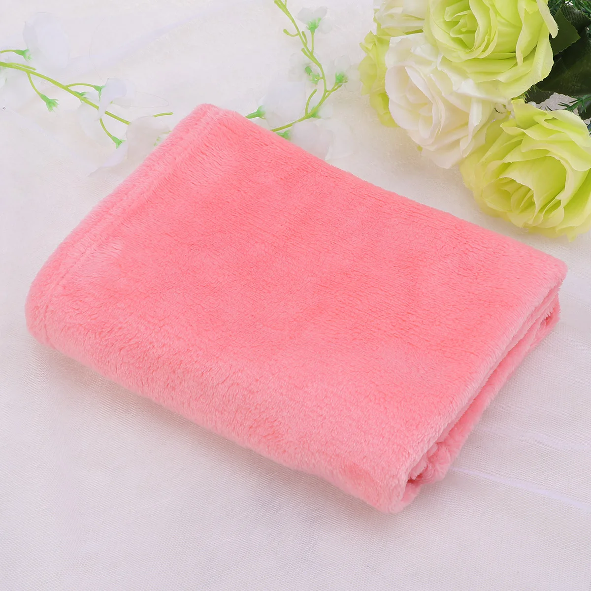 

Flannel Pet Blanket Premium Fleece Cozy Warm Solid Color For Small Pets Lightweight Bedding Gift Coffee