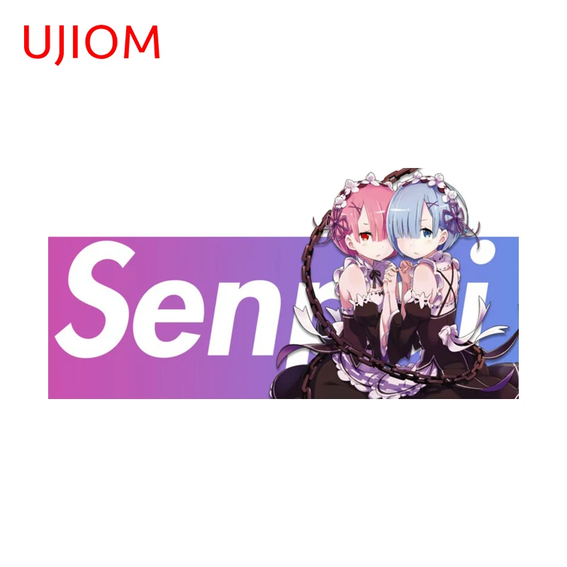 UJIOM Rem Ram Senpai Wall Sticker Pretty Anime Figure Scratch Proof Picture Enchanting Attractive Edgy Decal Art Home Decor