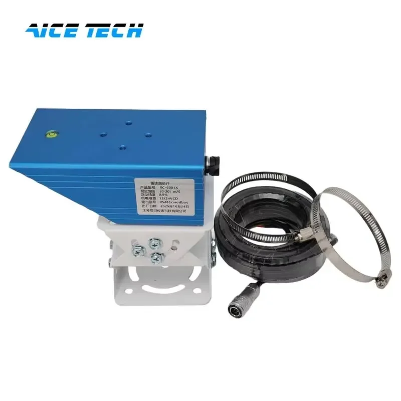 for Aice Tech Radar Flow Meter 0.1-20m/s Velocity 0.1-40m Level 24GHz 80GHz RS485 Non Contact for Open Channel Water Flow