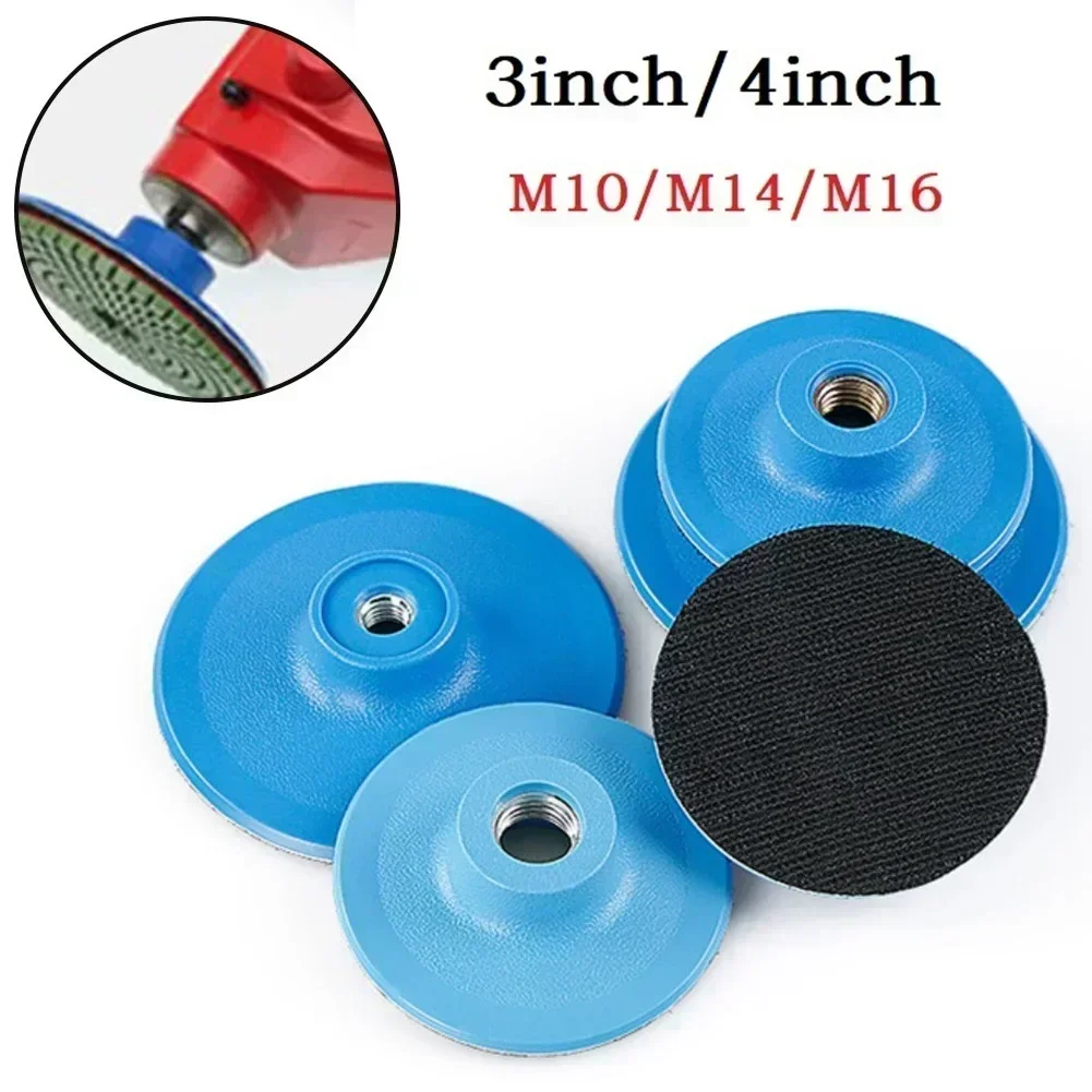 1pc 3inch 4inch Sanding Disc Backing Pad M10/M14/M16 Thread Self-adhesive Hook-Loop Backed Plate Abrasive Disks For Sanders