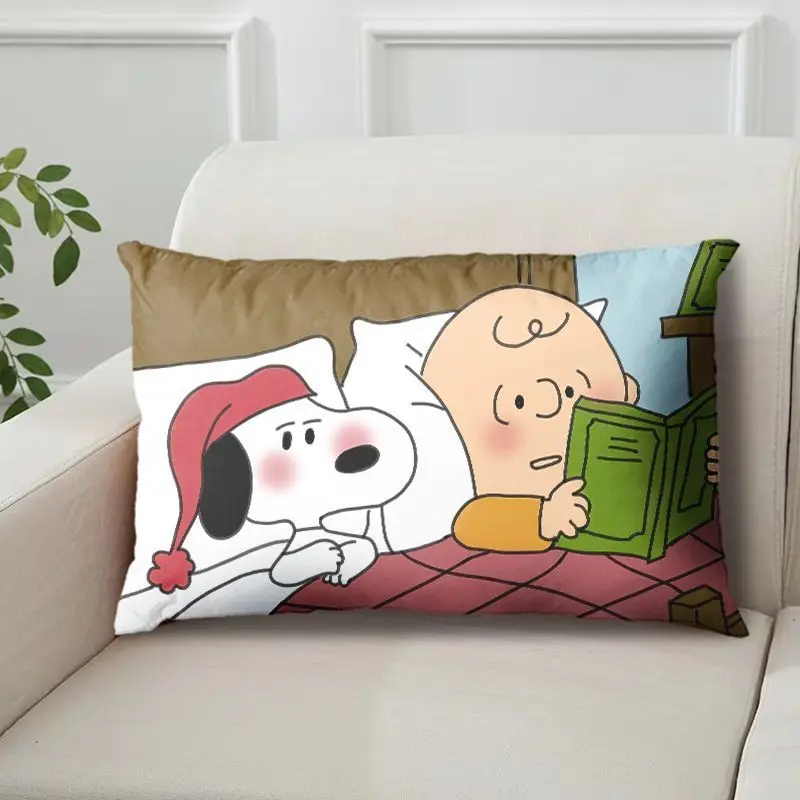 Snoopy animatie perifere cartoon patroon rechthoekig kussen meisje jongen kawaii kussen kussen woondecoratie kerstcadeau
