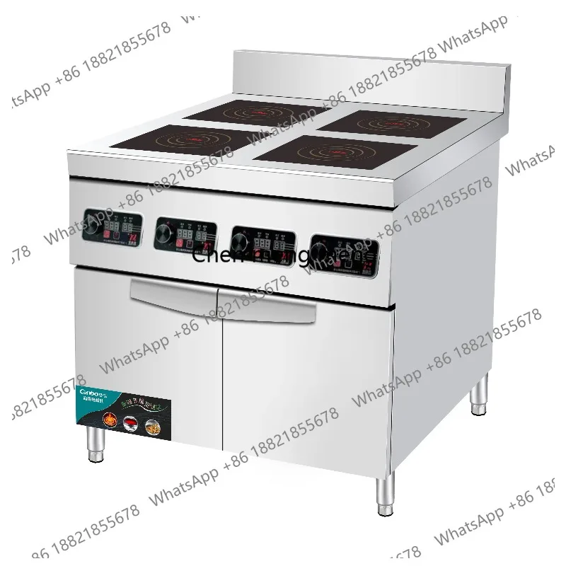 E132 Commercial induction cooker multi-head electric ceramic cooker high-power cabinet vertical pot stove