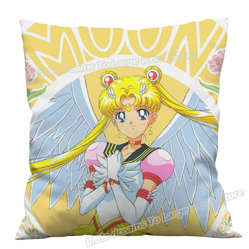 Sailor Moon Cute Cartoon Pillowcase New Decorative Pillowslip Sofa Cushion Covering 45x45 Decoration Nice Style Ornament Gifts