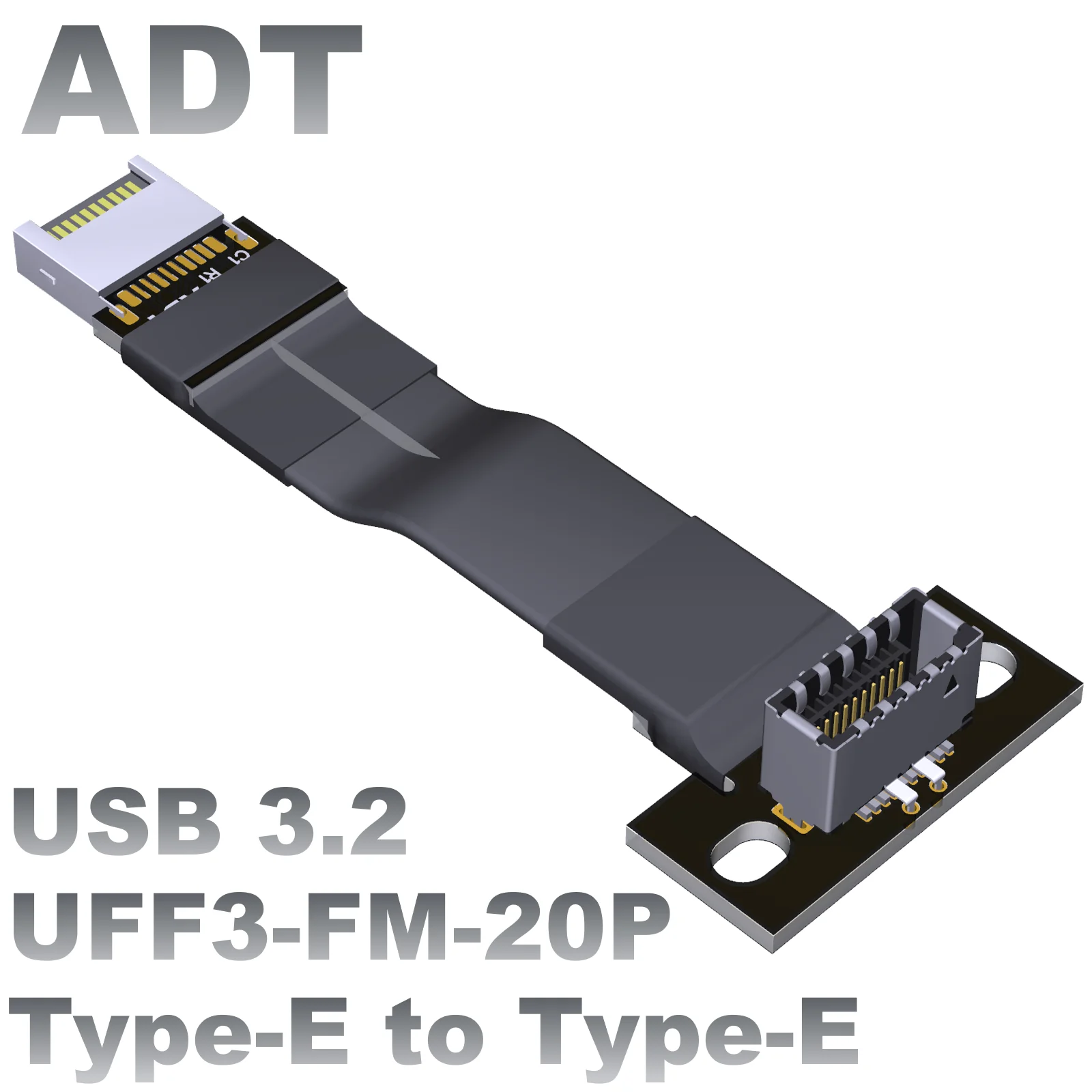 

ADT-Link USB3.1 GEN2 Type-E To Type-E Extension Cable Internal USB 3.1 E Type Male To Female Cable W Screw Holes for Motherboard