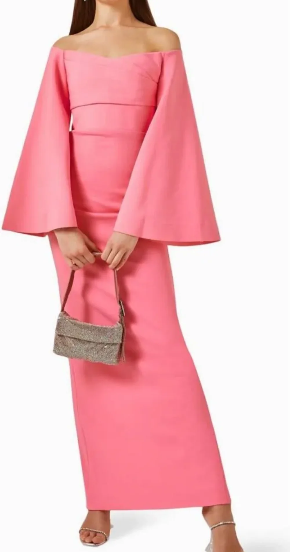 Elegant Off-the-shoulder Sheath Evening Dresses Vertically Taffeta Anke length Prom Simple فساتين للحفلات الراقصة vestid