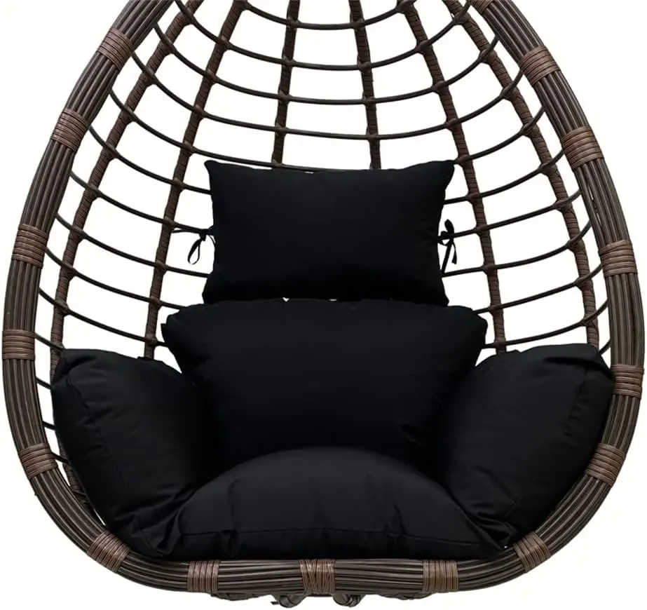 

Egg Chair Cushion Replacement, Foldable Waterproof Hanging Basket Swing Chair Cushion With Headrest，Outdoor Porch Backyard