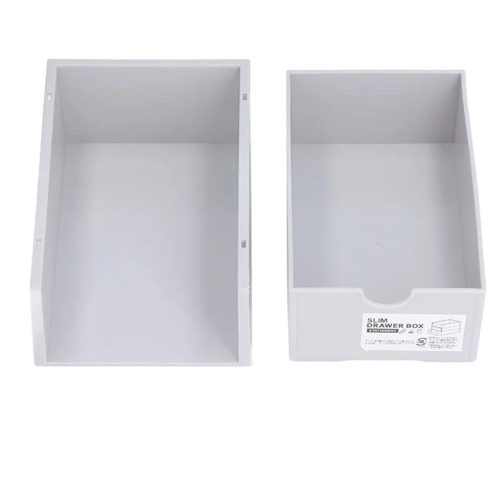PP Plastic Stackable Storage Box Multi Color Pull Out Drawer Desktop Storage Container Rectangle Shape Stackable Structure