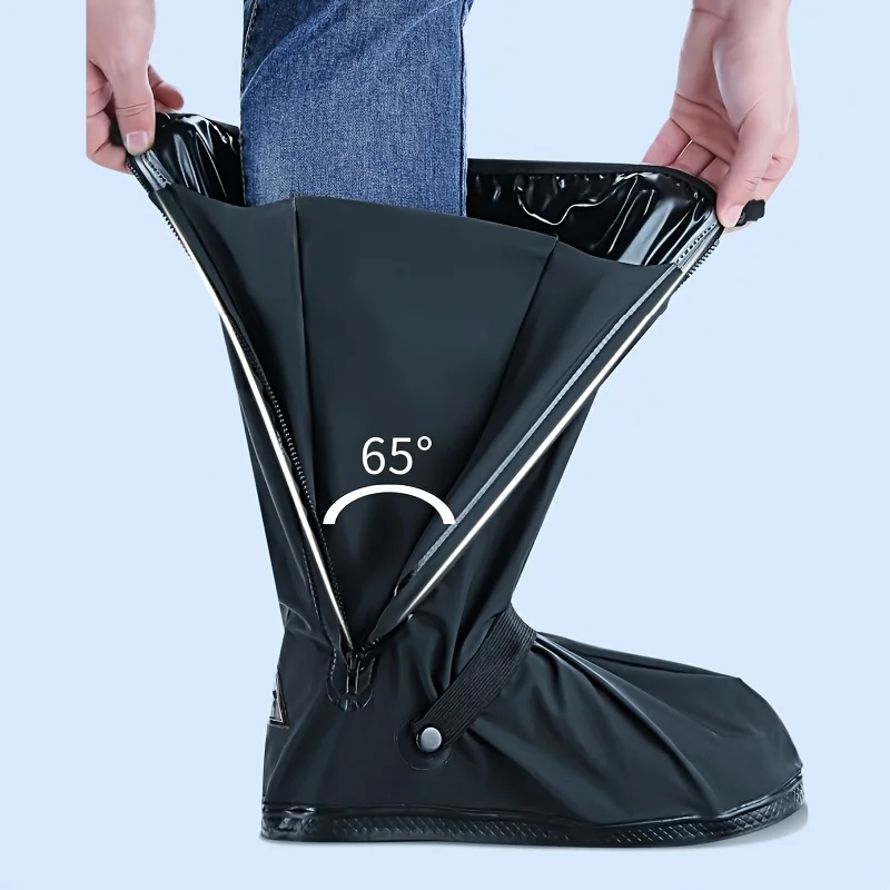 1 Pair Motorcycle Scooter Dirt Bike Rain Shoes Cover Non-Slip Boot Covers Unisex Bicycle Shoes Protectors For Rainy Snowy Day image 2