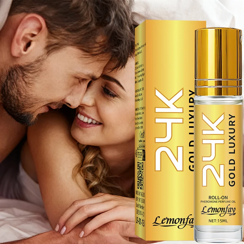

Lemonfay 24K Gold Luxury Roll-On Pheromone Perfume Oil for Men Long Lasting Fragrance 15ml for Dating Daily Use