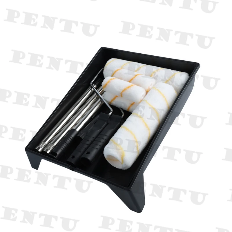 

9-inch paint roller tool set, paint tray roller, hair cover roller frame extension rod