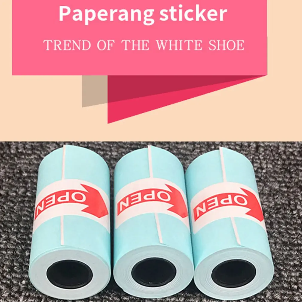 57X30mm Printing Paper Self-adhesive White Back Glue Sticky Label Thermal Paper Print Strong Stickiness Accessory For Mini Print