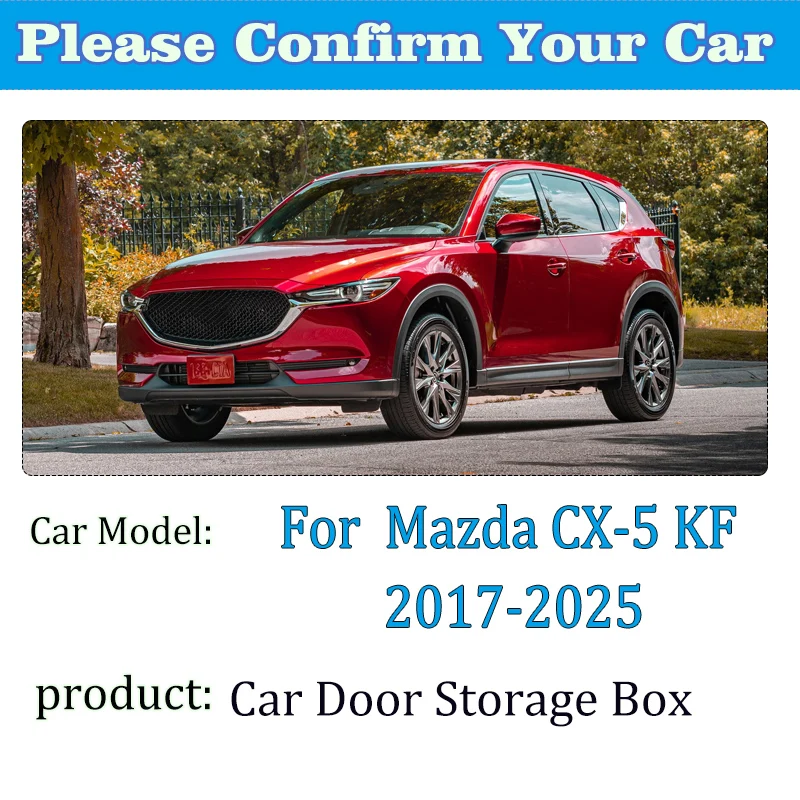 Car Door Storage Box For Mazda CX 5 KF Accessories CX5 2017-2025 2018 2019 2020 Waterproof Auto Door Slot Storage Cover Bodykits