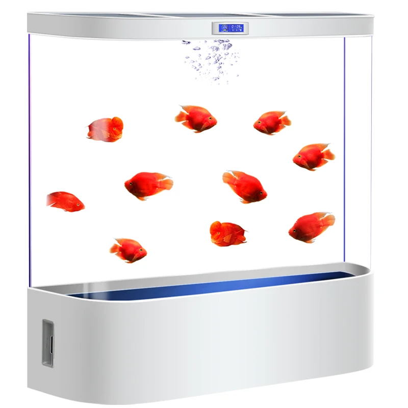 

2023 new household living room floor-to-ceiling large fish tank ecological circulation filtration water-free integrated aquarium