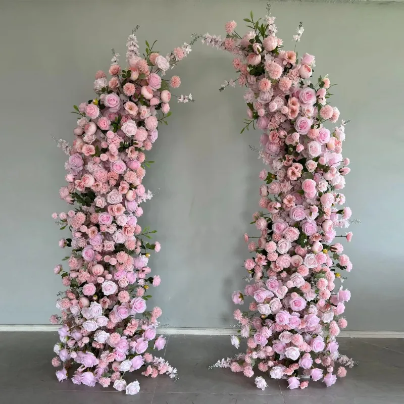 

Индивидуальный цветочный фон, рядная арка, искусственный розовый цветочный арка, фон для свадебного мероприятия