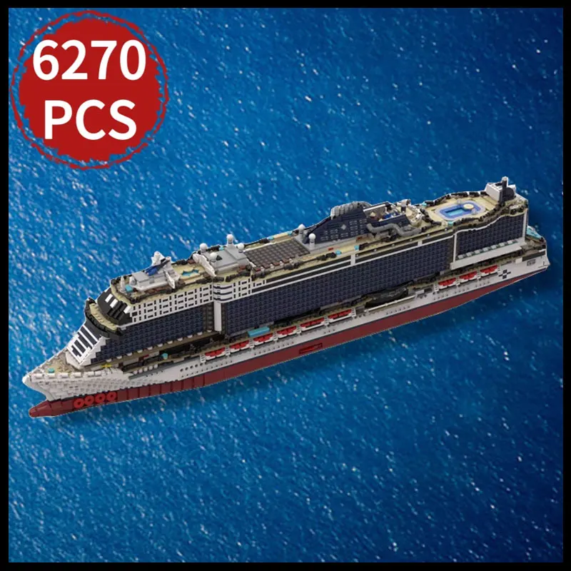 

MOC Seashore круизные корабли, набор строительных блоков, большой корабль MOC-116714, наборы моделей, собранный конструктор, кирпичи, игрушки, подарки