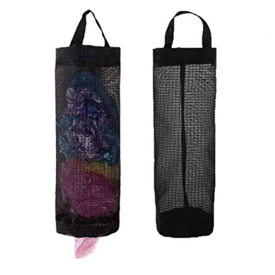 Plastic Bag Holder, Grocery Bag Holder Mesh Hanging Storage Bag Dispenser