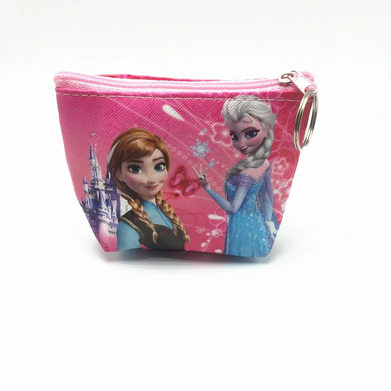 Disney Frozen Elsa portamonete creativo Cartoon Key auricolare Storage Pouch Girls Zipper Wallet Portable Cute Small Organizer Bag