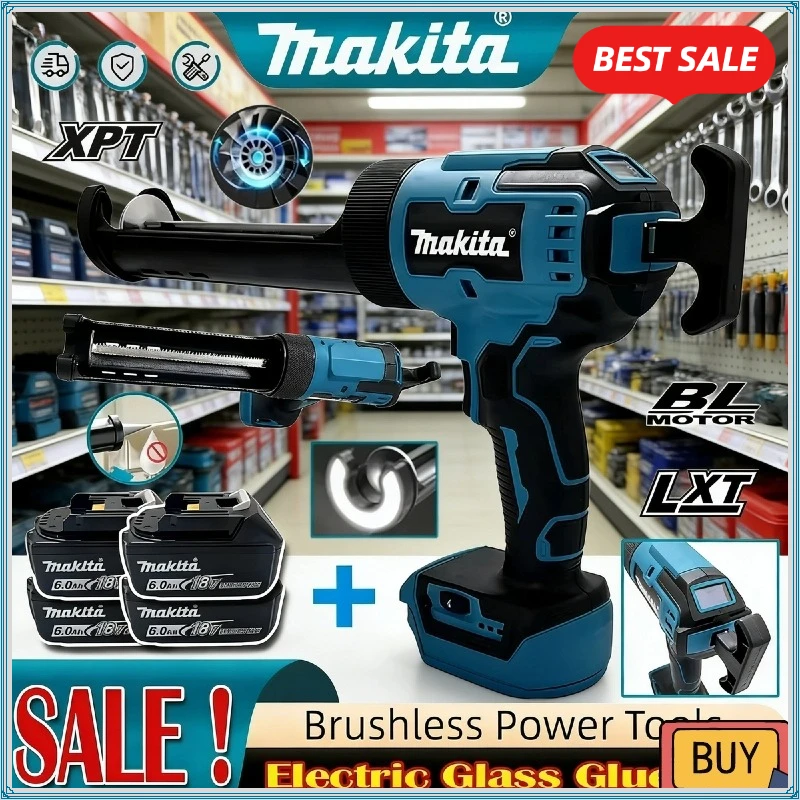 

Аккумуляторный электрический клеевой пистолет Makita 18В, многофункциональный электрический пистолет для герметика, портативный инструмент для нанесения клея и герметизации