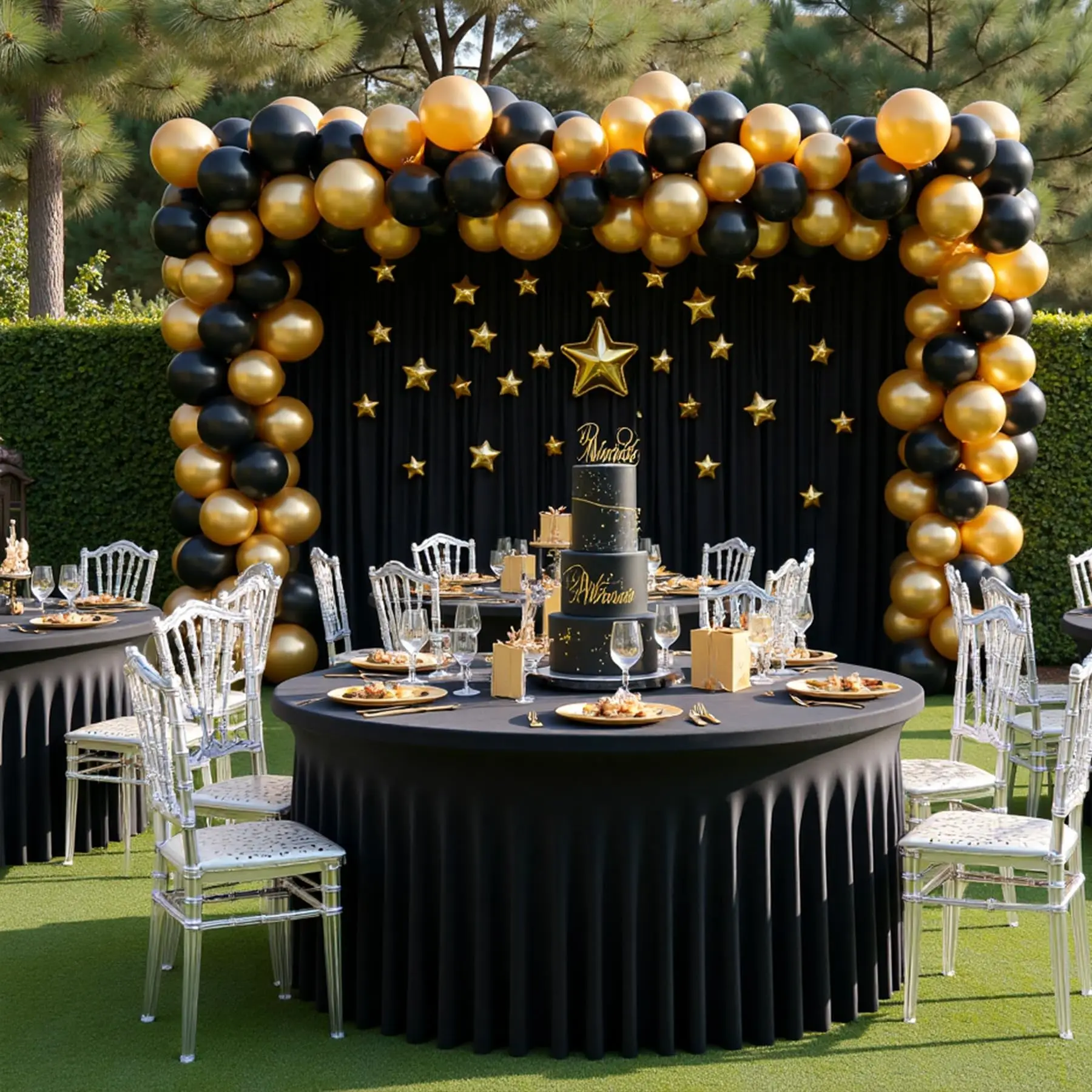 

Round Spandex Tablecloth, Wrinkle Free Stretchy Fitted 5FT Round Table Cloths Cover with Skirt for Wedding Birthday Party Dining