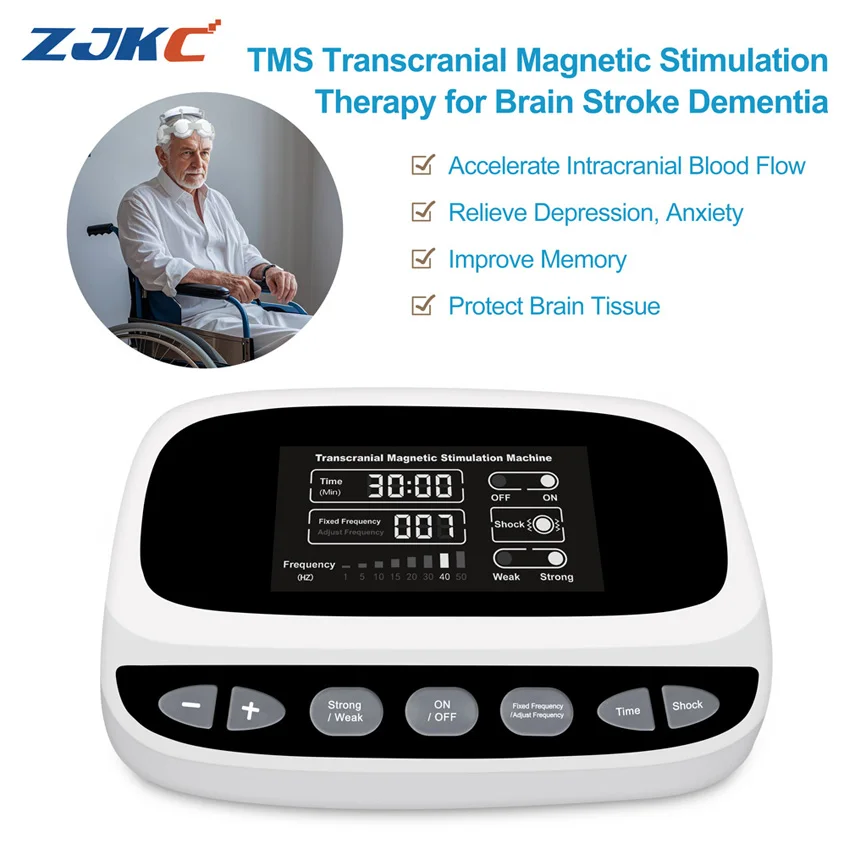 

ZJKC Transcranial Magnetic Brain Stimulation Therapy Device for Depression Anxiety Stroke Autism Insomnia Parkinson Treatment