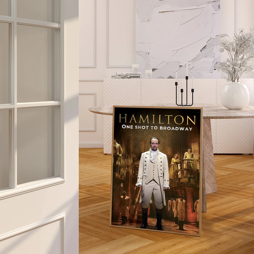 1PCAmerican Musical Hamilton Poster Movie Sticky Posters Retro Kraft Paper Sticker DIY Room Bar Cafe Aesthetic Art Wall Painting