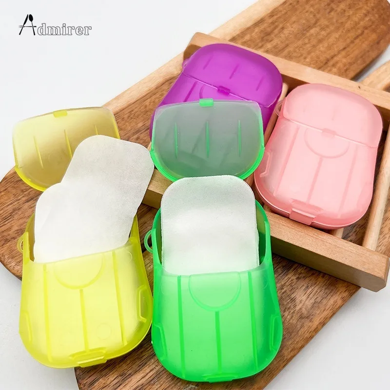 1PCS Bathroom Disposable Soap Paper Travel Soap Paper Washing Hand Bath Clean Scented Mini Paper Slice Soap