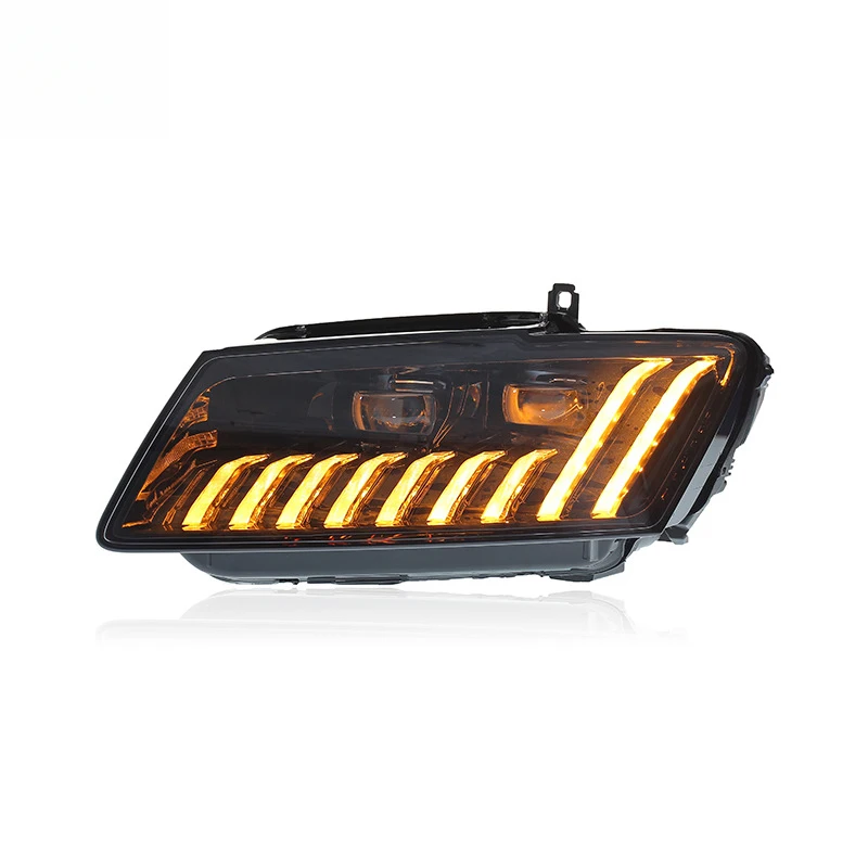 Suitable for 08-18 Audi Q5 headlight assembly modification to Q8 model LED lens scanning running lights with sequential turn sig