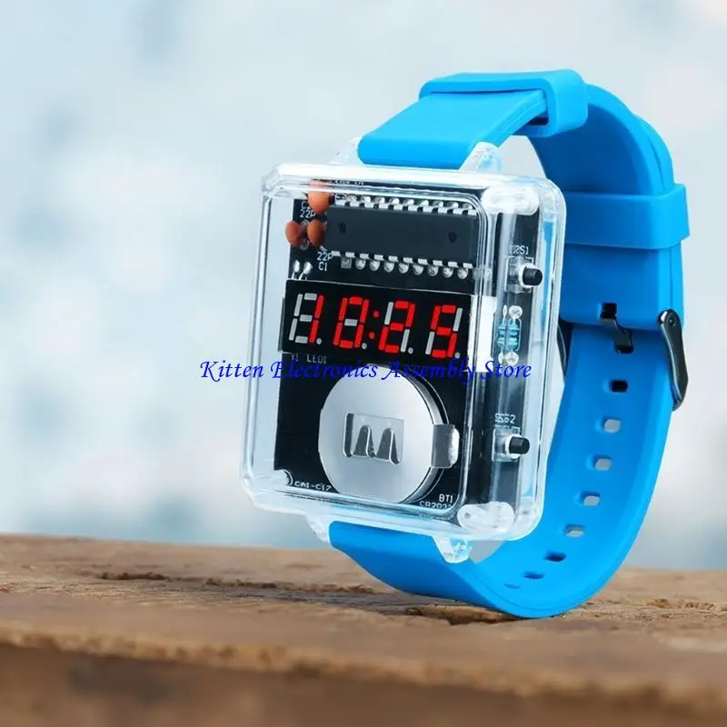 96GD LED Digital Tube Display Electronic Watch Assembly Craft Wrist Clock Parts