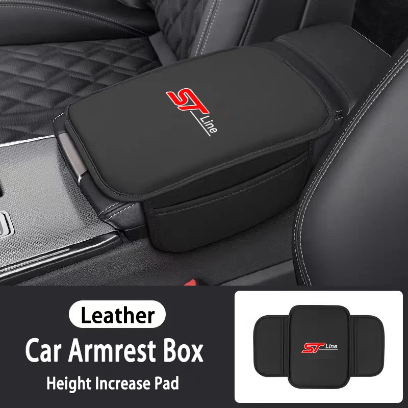 Almohadilla para reposabrazos de coche, consola central, cubierta de caja de reposabrazos, alfombrilla protectora para Ford ST Focus Explorer MK2 MK3 Mustang MAX F150 MK7 Fusion