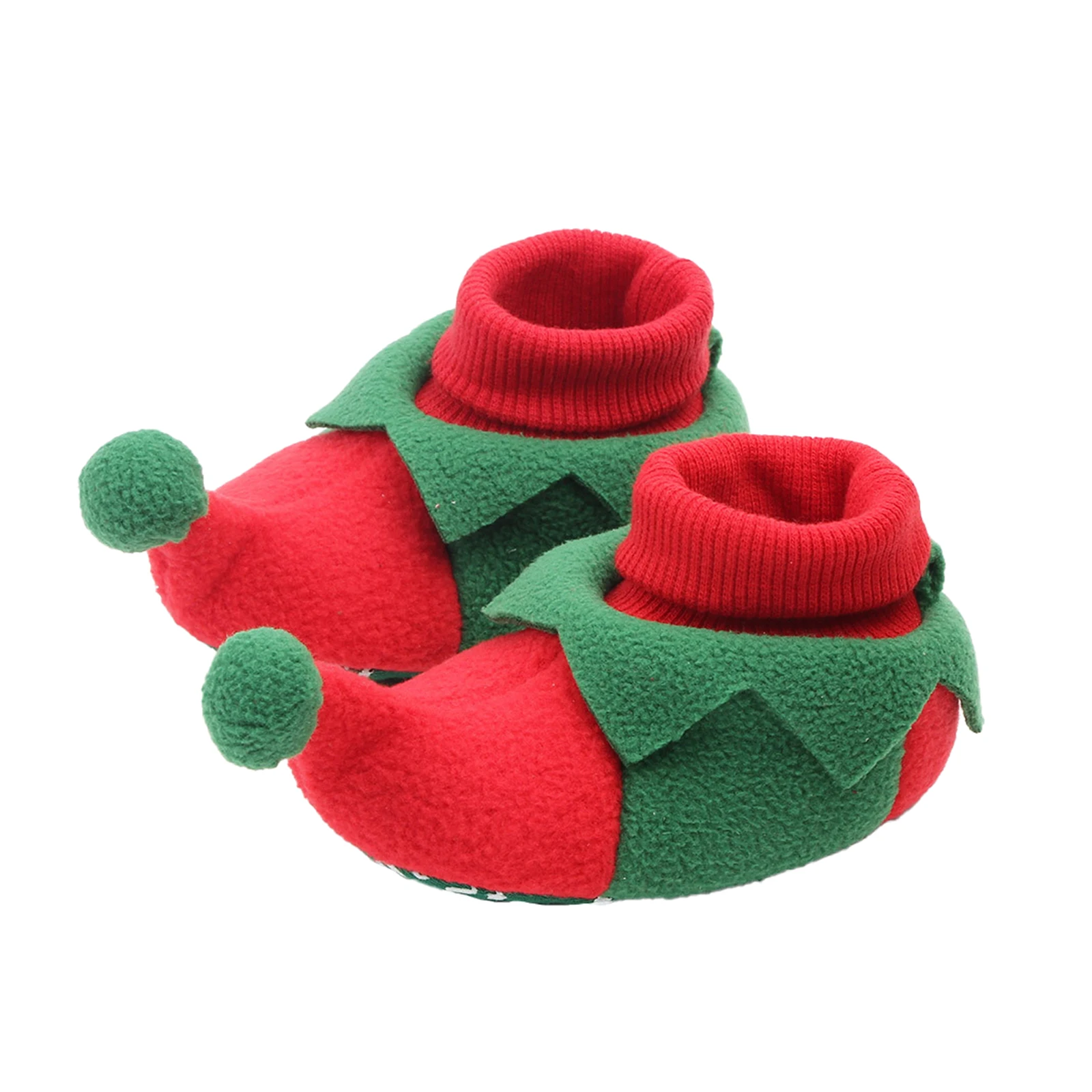Winter Christmas Warm Shoes for Kids Girls Boys Santa Claus Christmas Boots Soft Anti-slip Sole Crib Prewalker Shoes Footwear