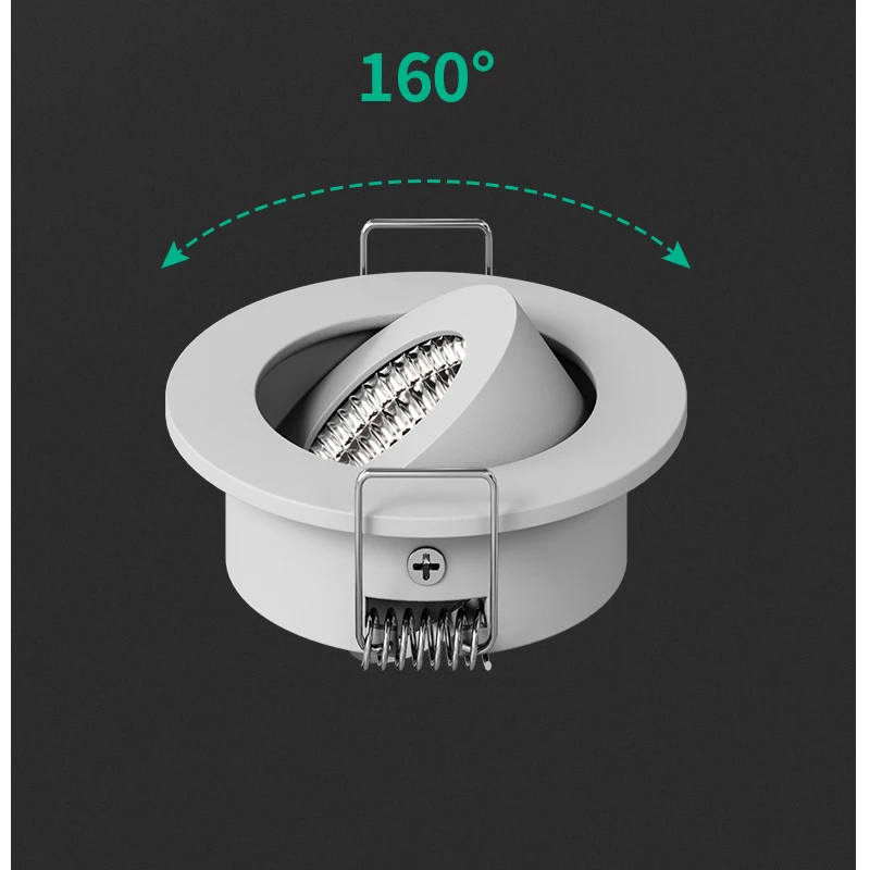 Led Mini Down Light 3W Dimmable Spot Recessed Ceiling Lamp ac85-265v Aluminium 52mm Downlight