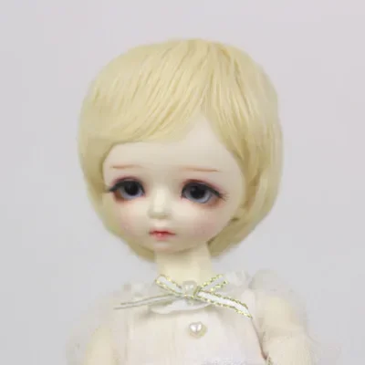 1/6 1/4 1/3 Bjd  Doll Wig Gold Black White High Temperature Fiber BJD Short Hair Style Doll Wigs Accessories