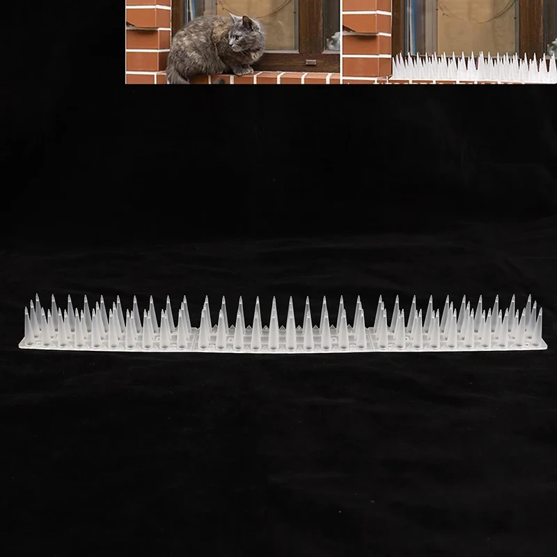 Diy acessórios repelente gato plástico repelente de pássaros anti pombo anti-pássaro esquilo jardim cercas controle picos transparentes