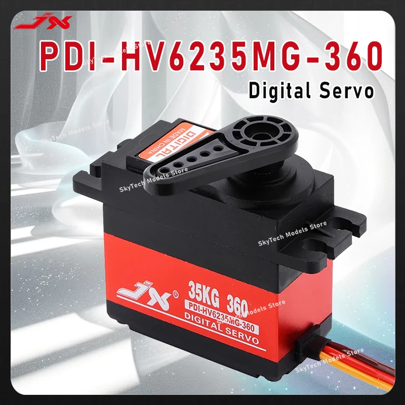 Цифровой сервопривод JX Servo PDI-HV6235MG-360 - крутящий момент 35 кг, 0,16 с/60 об/мин °   8,4 В, металлический редуктор, для радиоуправляемых моделей и робототехники