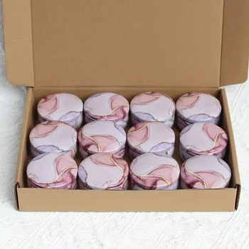 12 ks plechovek na svíčky s víčky o objemu 2,2/4 oz, sada kulatých kovových dóz na svíčky na volné svíčky, používá se pro kutilské skladování, potřeby na výrobu svíček 10 nejlepší prodej plechovky na svíčky - №5