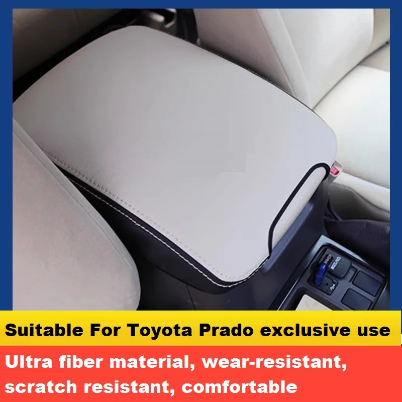 Genuine Leather Front Armrest Case Cover for Toyota Land Cruiser Prado 150 2010 - 2022 Interior Modification Accessories