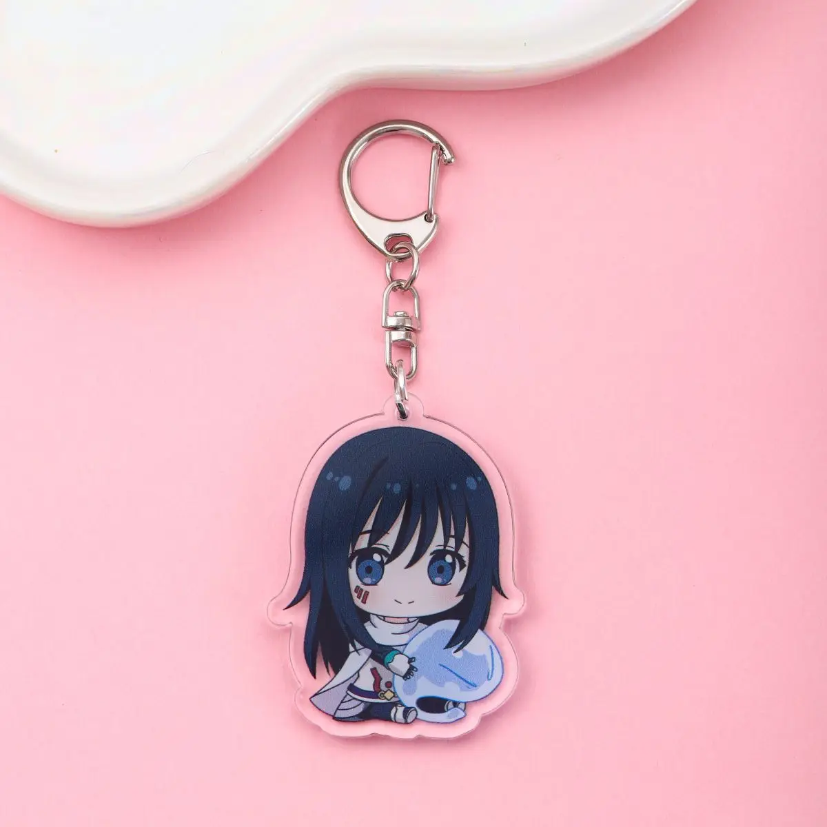 Porte-clés avec figurines d'anime Rimuru Tempest, cette fois je me suis réincarné en slime, pendentif mignon, clé de voiture, accessoires JOBag, bijoux