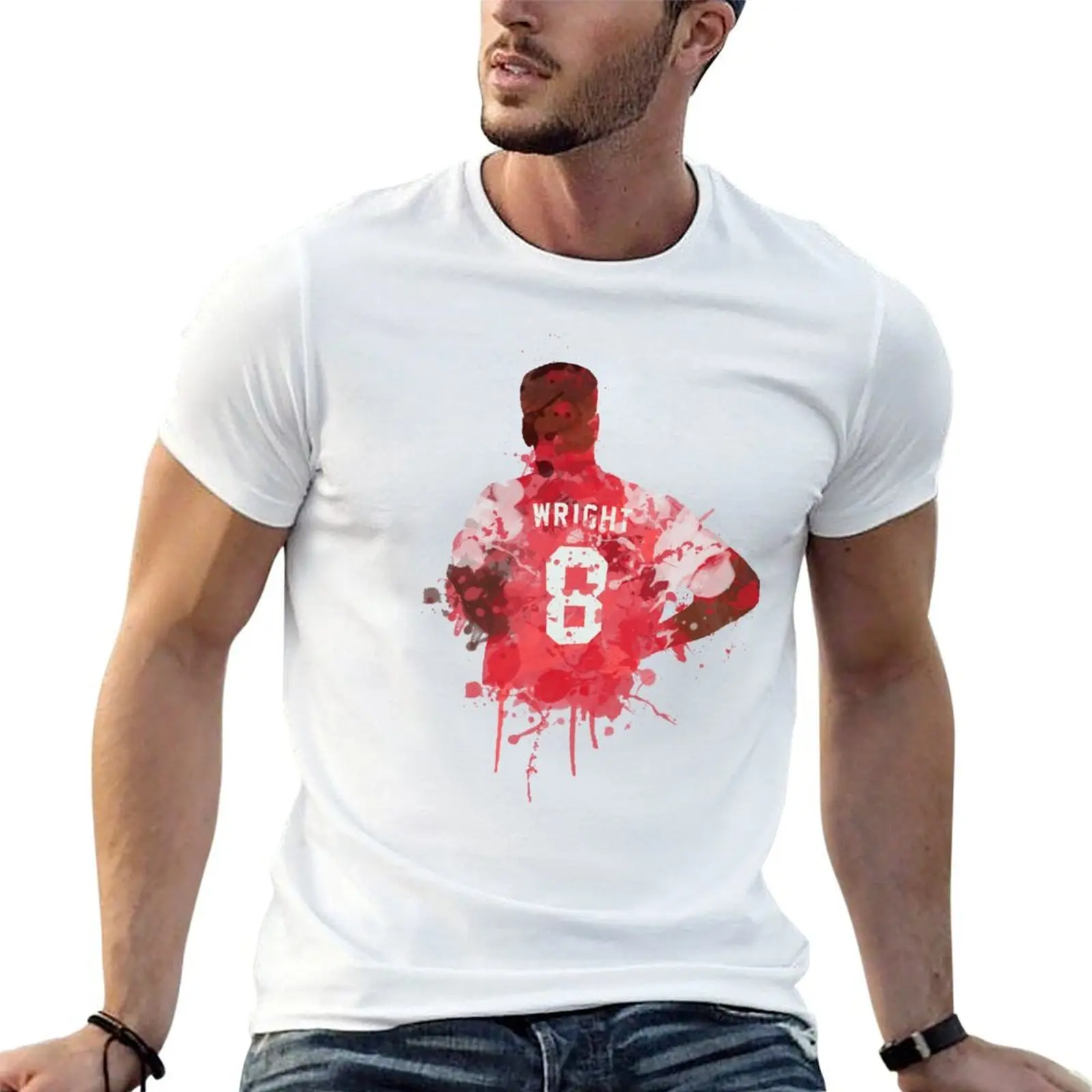 

Wright Number 8 Art T-Shirt t shirts for man graphic funny funny t shirts cotton man t shirts for men casual T-Shirt