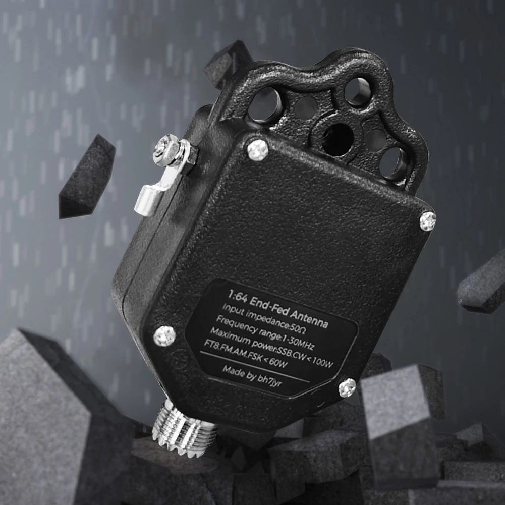 

1:64 балунная антенна с концевым питанием, 4-диапазонная 8-диапазонная полуволновая радиоантенна, мощность от 1 МГц до 30 МГц, 100 Вт