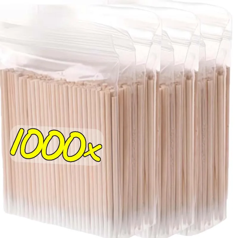 100/1000 pezzi tamponi di cotone a punta usa e getta multiuso bellezza antipolvere tamponi di cotone morbidi e confortevoli a doppia/singola testa