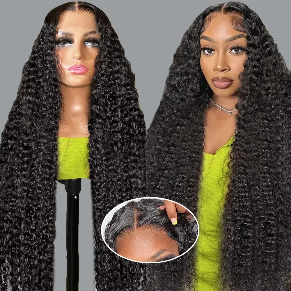 Deep Wave Ready To Wear 5x5 6x4 7x5 Lace Closure Wigs Human Hair Remy 13x4 HD Lace Front Wig Water Wave Kinky Curly For Women