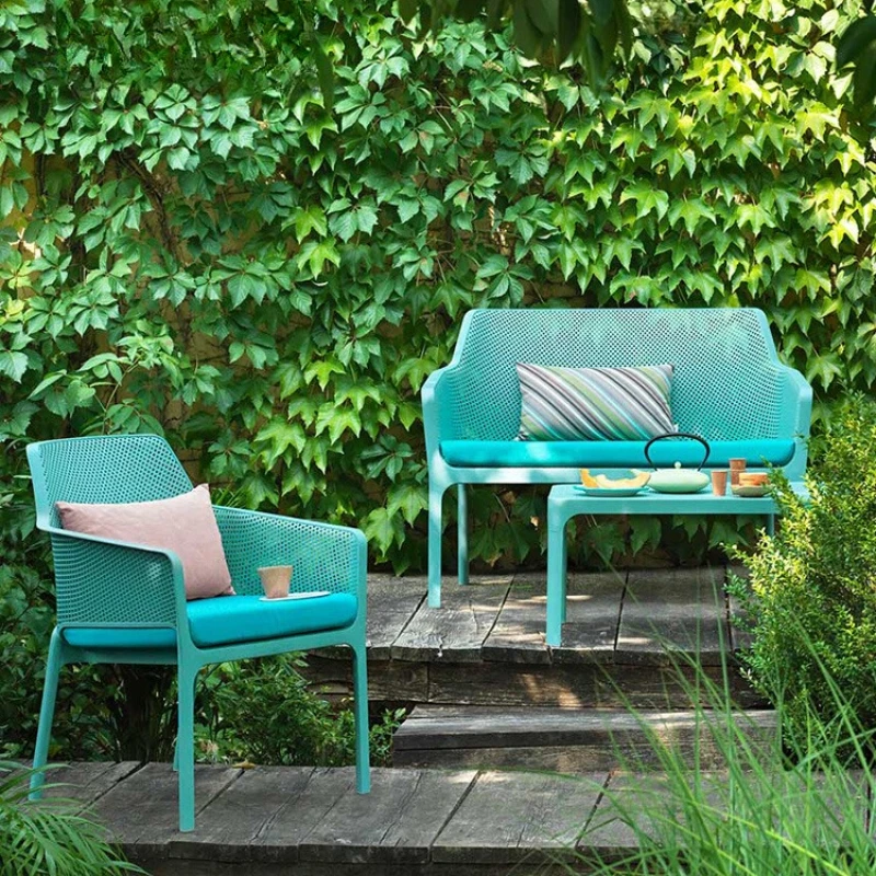 

Italy imported outdoor courtyard table and chair combination leisure chair outdoor garden restaurant double sofa chair