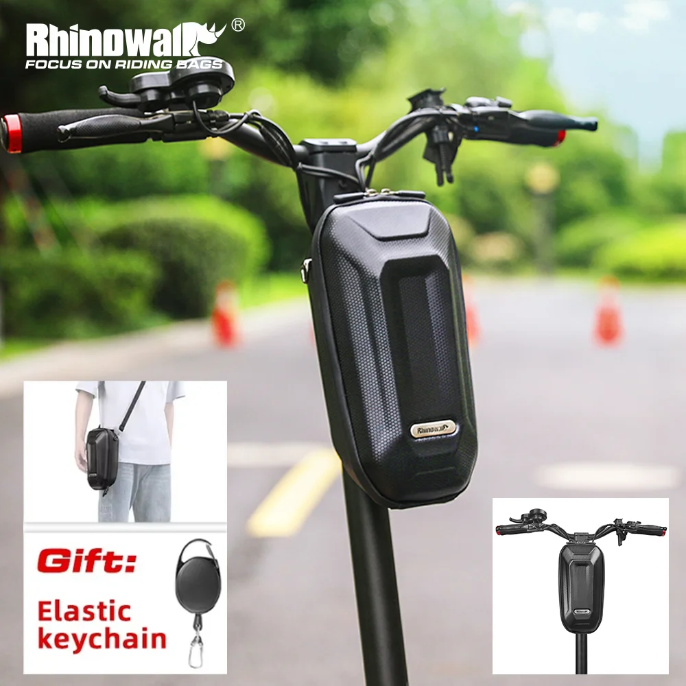 

Сумка для эскутера Rhinowalk, водонепроницаемая сумка на руль для скутера, быстросъемная 4 л, передняя сумка с твердым корпусом, многофункциональная сумка