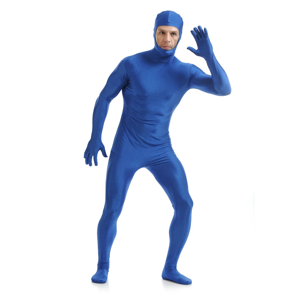 Terno multicolorido Zentai Open Face e Body, Catsuit Crotch com Zipper, trajes de festa personalizados, personalizados para plus size, frete grátis