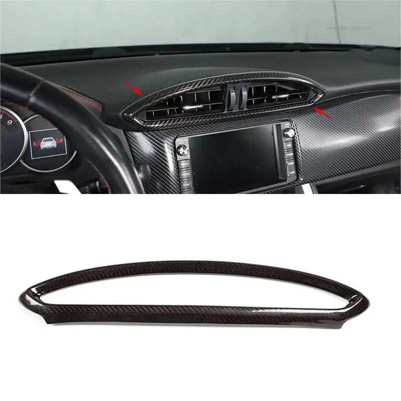 

ABS Carbon Fiber Style Central Air Vent Outlet Cover Trim Cap Decor Fit For Toyota 86 Scion FR-S Subaru BRZ