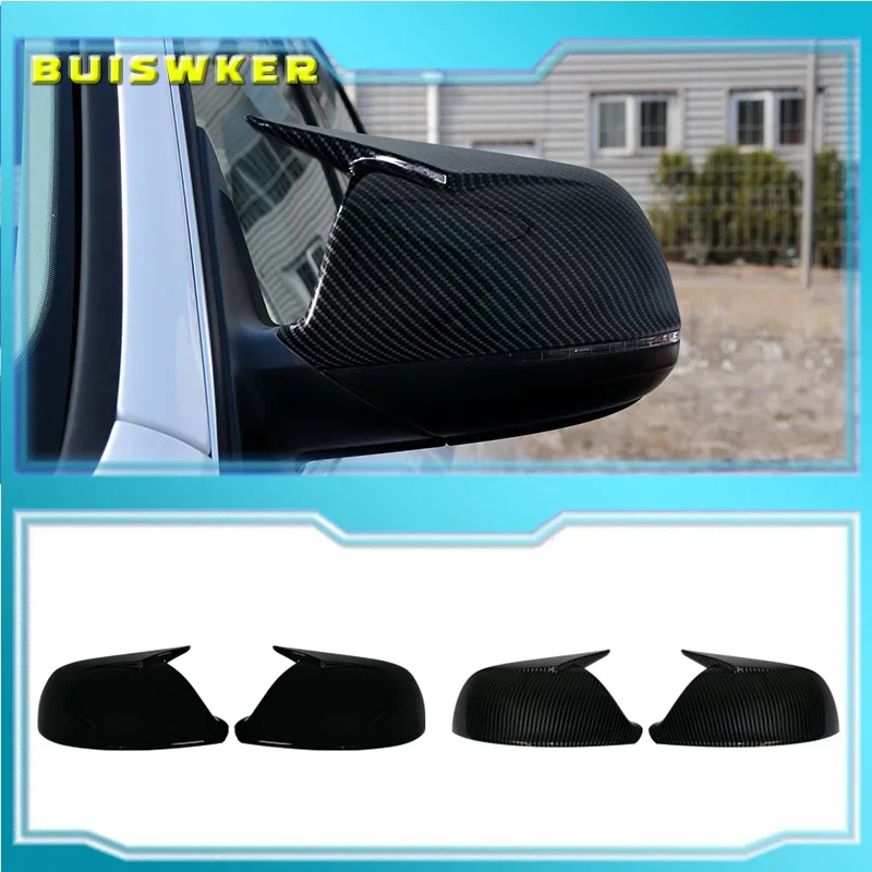 Glossy Black Side Wing Rear View Mirror Cover Case Shell Replace Caps For Audi Q5 SQ5 8R 2009 - 2017 Q7 4L Facelift 2010-2015