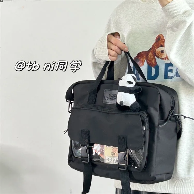 Japanese Kawaii Backpack Girls Transparent Ita bag Large-capacity Shoulder Bag Women Book Bag JK Handbags Crossbody Bag Itabag