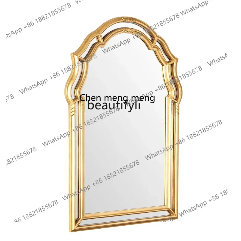 

v Bathroom wall hanging makeup dressing mirror American retro secret mirror background wall living room decorative mirror